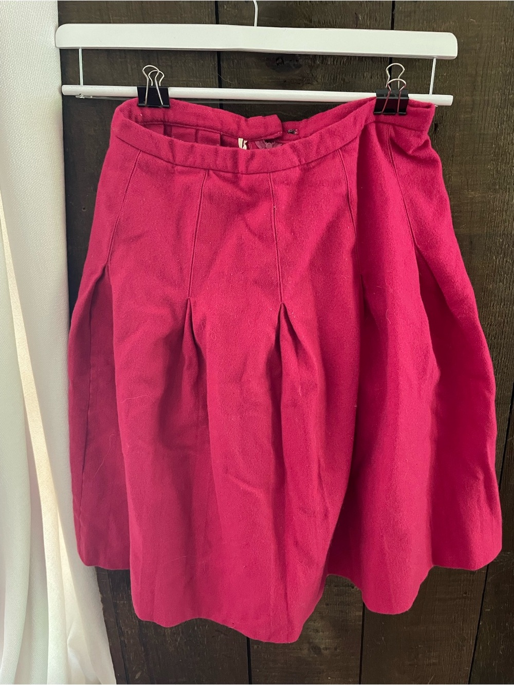 Wool vintage pink skirt - 50s